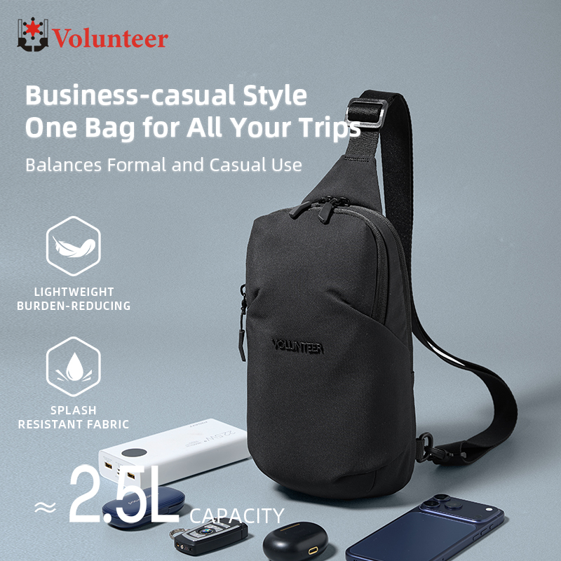 Cycling Commute Bag - Сумка-слинг VOLUNTEER 2.5L для мужчин, простая